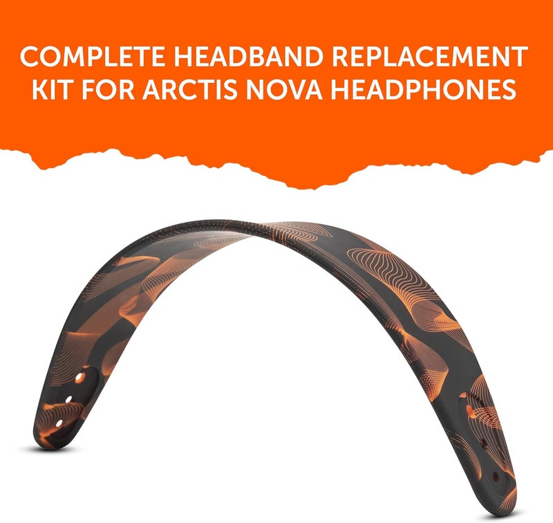 WC HeadbandZ Arctis Nova - Upgraded Silicone Headband for Arctis Nova Headsets by Wicked Cushions - Enhanced Flexibility, Comfort, and Style with Matching Earpad Designs | Kinetic Wave - Image 5